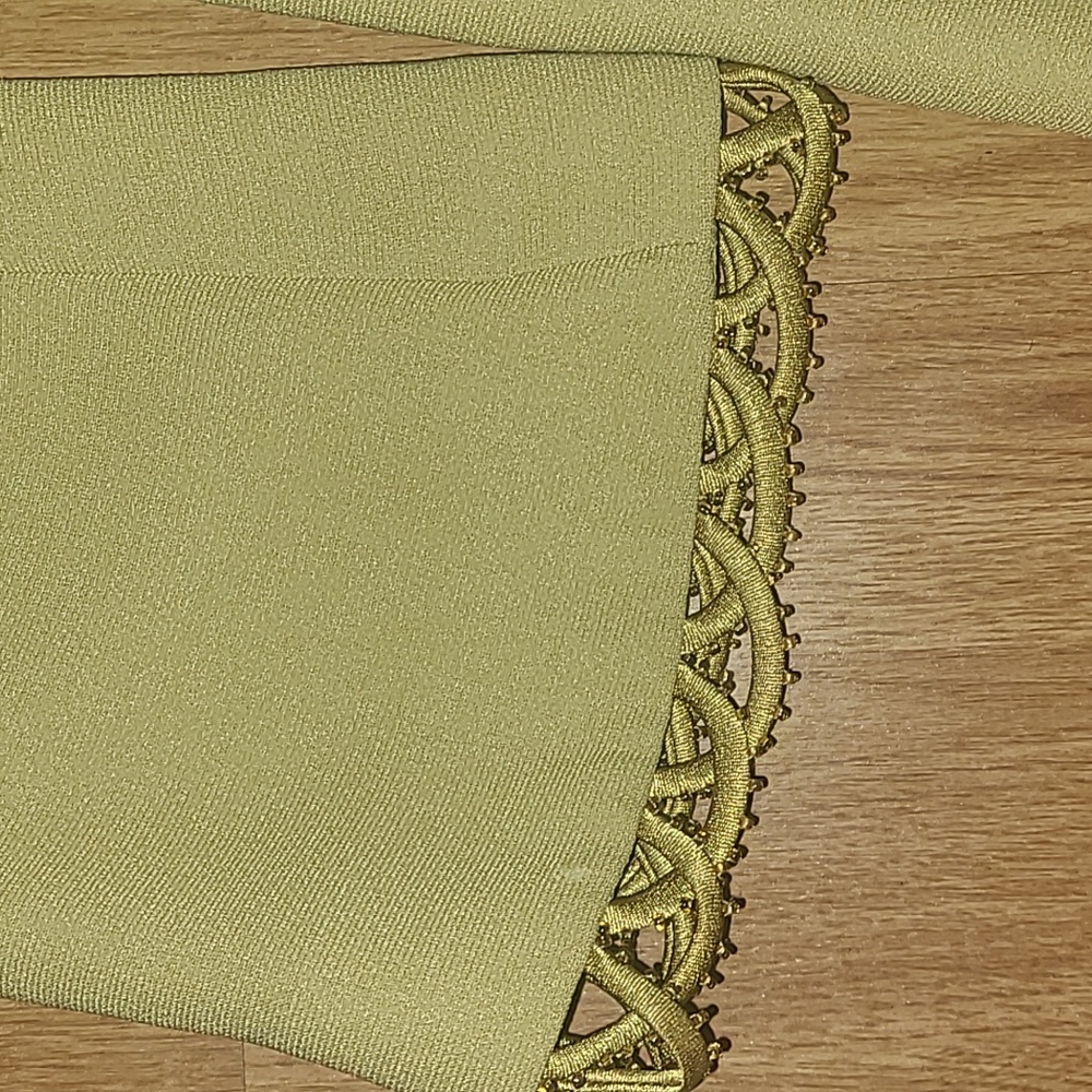 Vintage embellished plus size chartreuse blazer - Picture 5 of 5